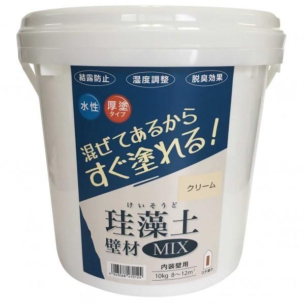 フジワラ化学 練り済み珪藻土 壁材 MIX クリーム 10kg 8344600 壁材 リフォーム d...