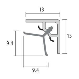 �t�N�r���w�H�� �����E�����p �ǖʃp�l�� �A���p���[�W�p����S(�Z�p���[�g) ���C�g�u���E�� L=2450mm AES2LBH 1�Z�b�g