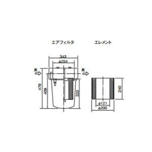 富士電機 エアフィルターVFY形 VFY038Aの詳細画像1