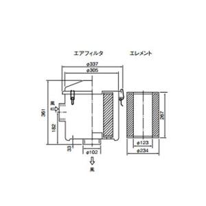 富士電機 エアフィルターVFY形 VFY039Aの詳細画像1