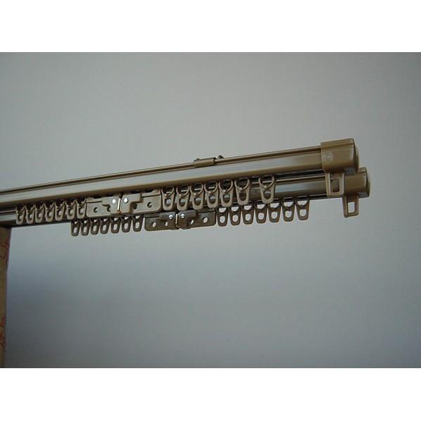 フルネス 角型伸縮カーテンレール エコミック 3Mダブル アンバー 1.6〜3.0m I5008