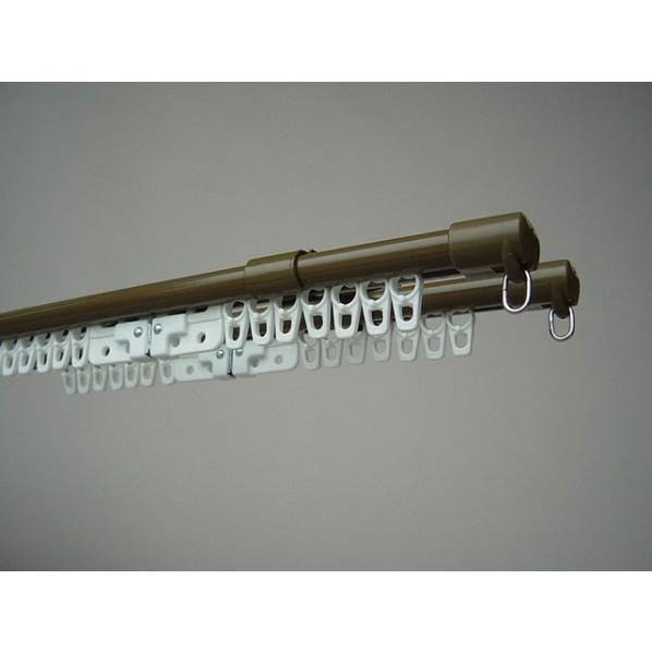 フルネス C型伸縮カーテンレール エコミック 2Mダブル アンバー 1.1〜2.0m I5018