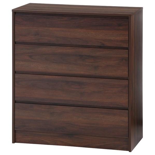 フジボウエキ 工具不要4段チェスト MBR ミディアムブラウン 約幅805×奥行400×高さ900m...