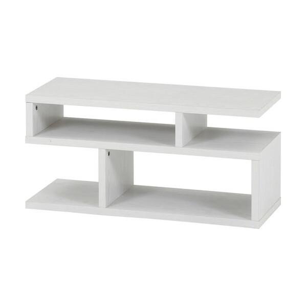 フジボウエキ S字型TV台 80幅 オークWH 51489