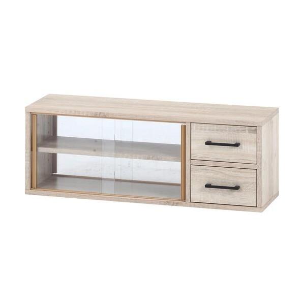 フジボウエキ カウンター上収納ラック 80幅 オーク 51494