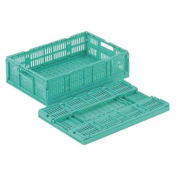 岐阜プラスチック工業 折りたたみコンテナー グリーン AKVM601 1