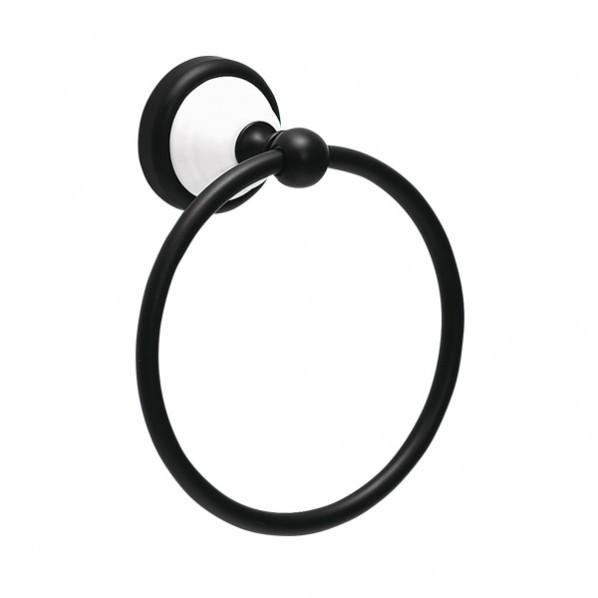 ゴーリキアイランド タオルリング CE BK 真鍮ブラック仕上げ 幅154×高さ182×奥行75mm...