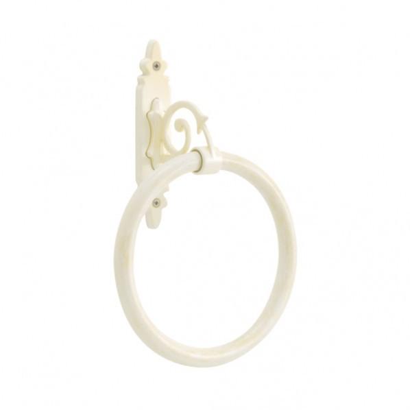 ゴーリキアイランド タオルリング CL WAB 真鍮古白色仕上げ 幅165×高さ246×奥行80mm...