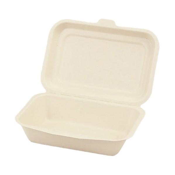 グリーンクロス 使い捨て食品容器 ECO&amp;BASIC バガス ランチボックス 450ml  50入 ...