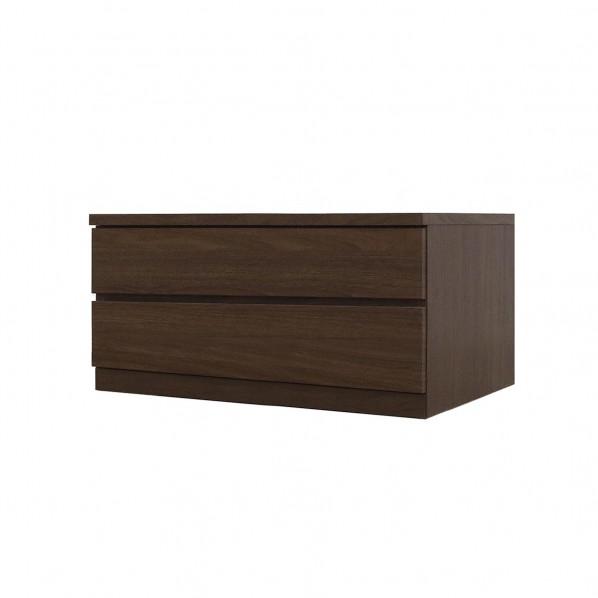 グリーンクロス フィット 幅80 2段 チェスト 奥行55cm 家具 収納 ウォールナット 6300...