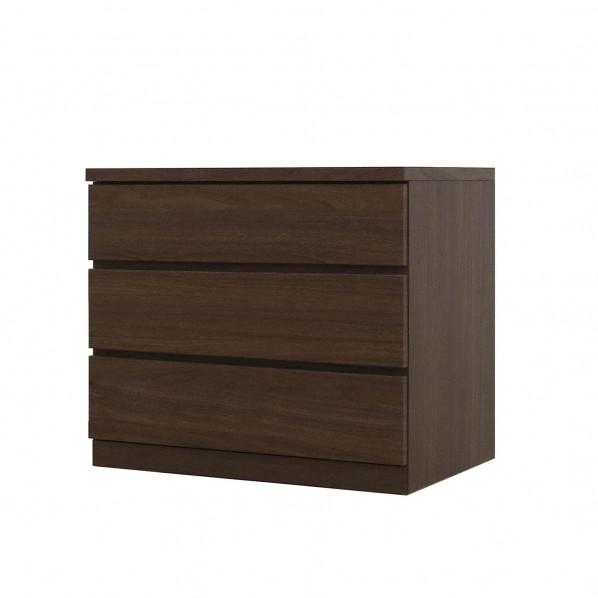 グリーンクロス フィット 幅70 3段 チェスト 奥行44cm 家具 収納 ウォールナット 6300...