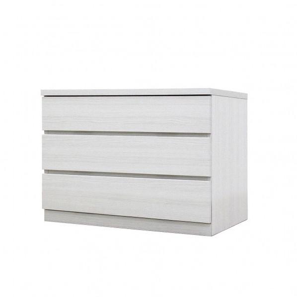 グリーンクロス フィット 幅80 3段 チェスト 奥行44cm 家具 収納 ホワイト 6300074...