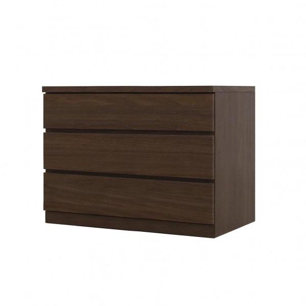 グリーンクロス フィット 幅80 3段 チェスト 奥行44cm 家具 収納 ウォールナット 6300...