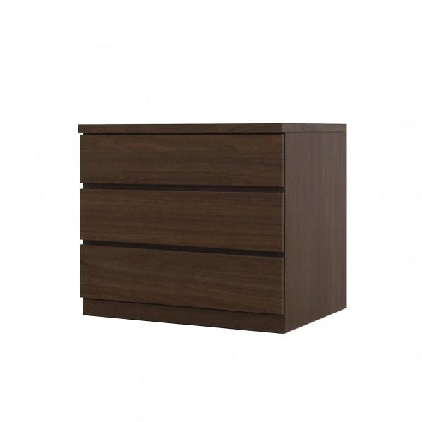 グリーンクロス フィット 幅70 3段 チェスト 奥行55cm 家具 収納 ウォールナット 6300...