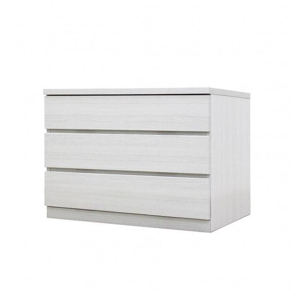 グリーンクロス フィット 幅80 3段 チェスト 奥行55cm 家具 収納 ホワイト 6300074...