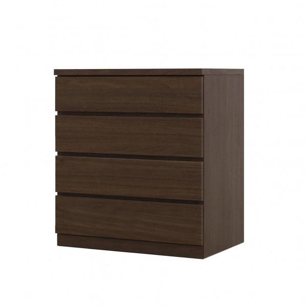 グリーンクロス フィット 幅70 4段 チェスト 奥行44cm 家具 収納 ウォールナット 6300...