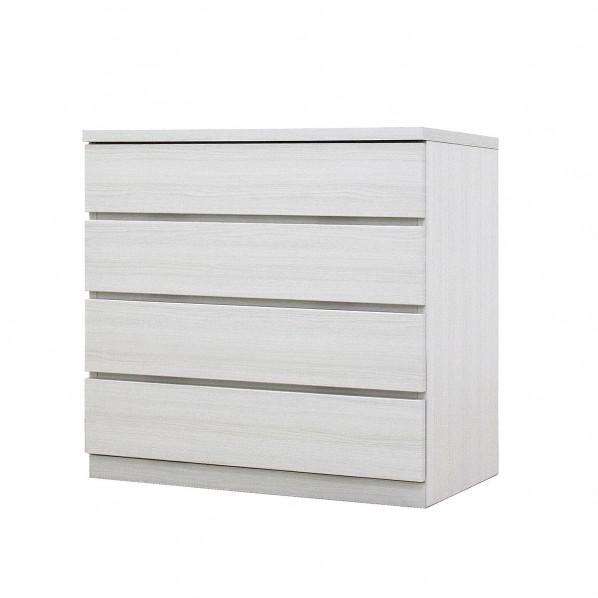 グリーンクロス フィット 幅80 4段 チェスト 奥行44cm 家具 収納 ホワイト 6300074...