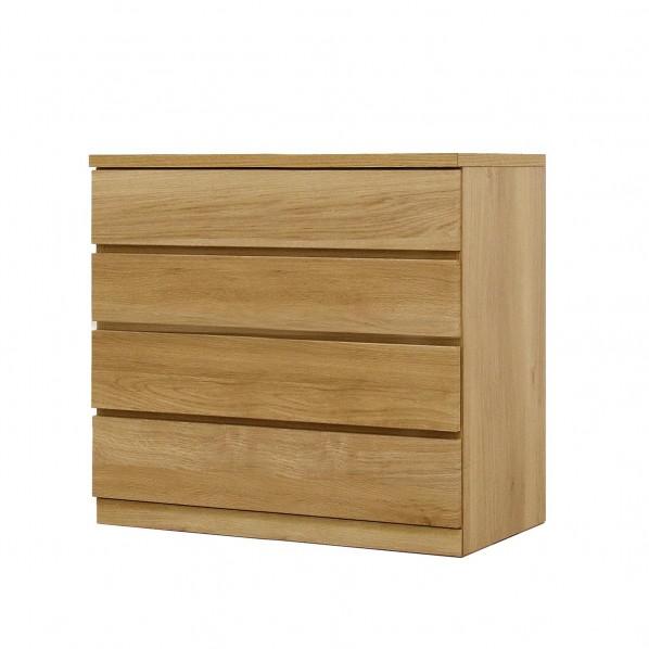 グリーンクロス フィット 幅80 4段 チェスト 奥行44cm 家具 収納 オーク 63000742...