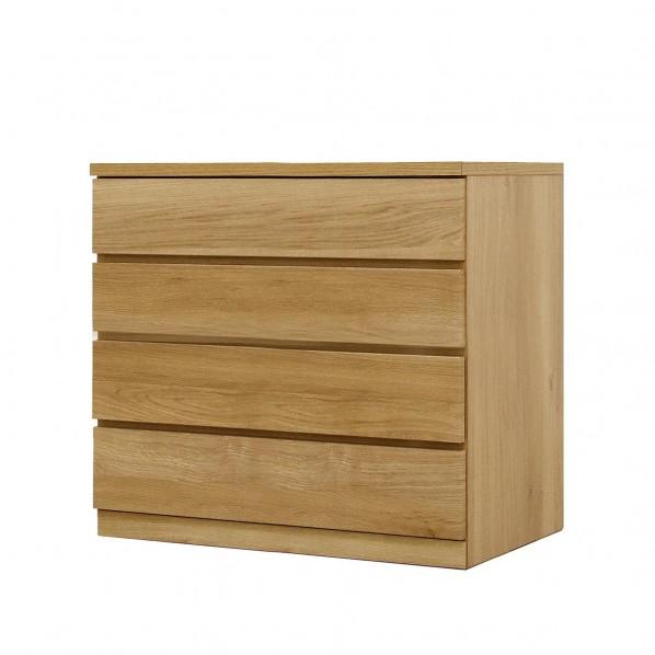 グリーンクロス フィット 幅80 4段 チェスト 奥行55cm 家具 収納 オーク 63000742...