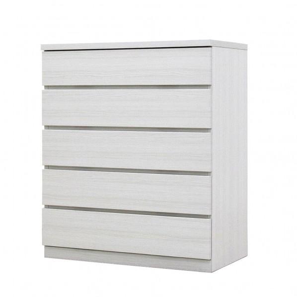 グリーンクロス フィット 幅80 5段 チェスト 奥行44cm 家具 収納 ホワイト 6300074...