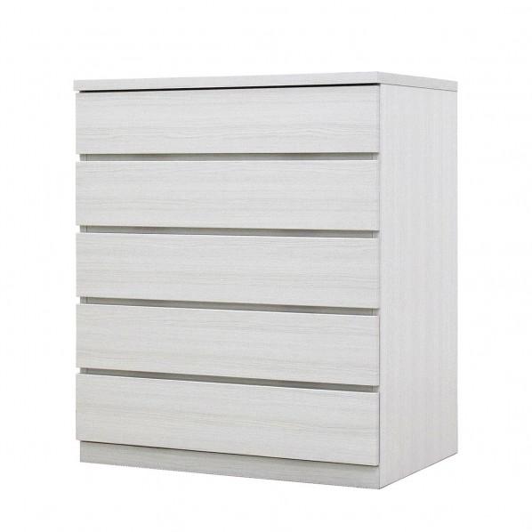 グリーンクロス フィット 幅80 5段 チェスト 奥行55cm 家具 収納 ホワイト 6300074...