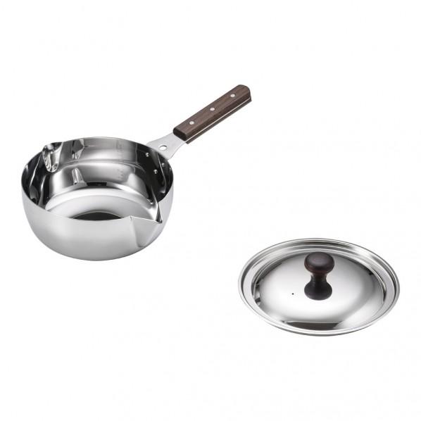 玉虎堂製作所 STカラス口パン 蓋付(目盛付) 20cm AKL5803