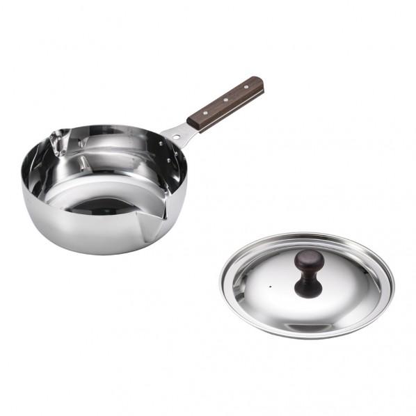 玉虎堂製作所 STカラス口パン 蓋付(目盛付) 22cm AKL5804