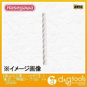 長谷川工業 2連はしご伸縮ロープ(25438) 白 φ8 1m