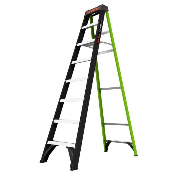 長谷川工業エーフォース 250 (BK&amp;GR 8尺)8段黒xハイビズグリーンLG-15768
