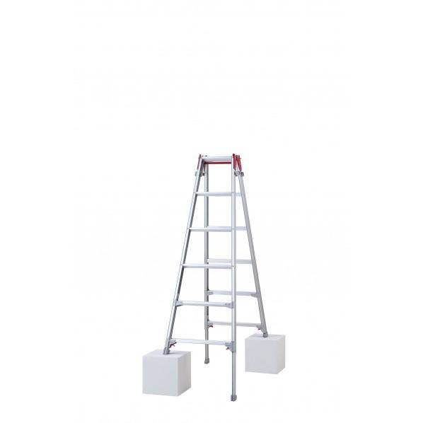 ※法人専用品※長谷川工業 はしご兼用伸縮脚立 RYZ-18d 1台