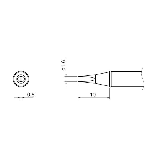 白光 こて先／１．６Ｄ型 T31-01D16
