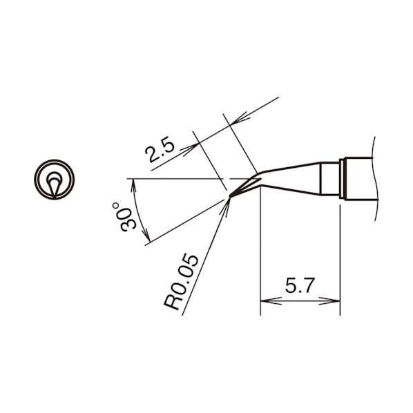 白光 こて先/JS型 400℃ T38-02JS
