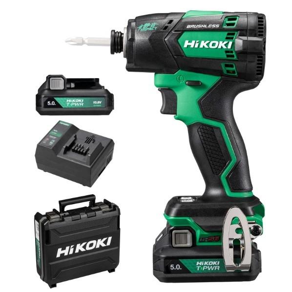 HiKOKI(ハイコーキ) 10.8V 充電式 静音インパクトドライバー オイルパルス 電池2個・充...