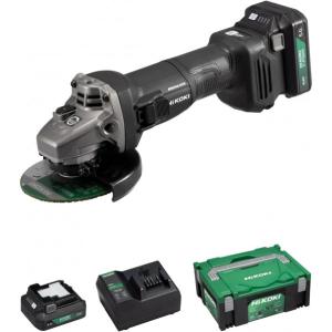 HiKOKI(ハイコーキ) コードレスディスクグラインダ 10．8V ブレーキ付 100mm セット品 ストロングブラック仕様 G1210DB(2JSBK)