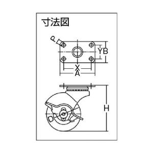 ハンマーキャスター 405Pシリーズ自在SP付...の詳細画像1