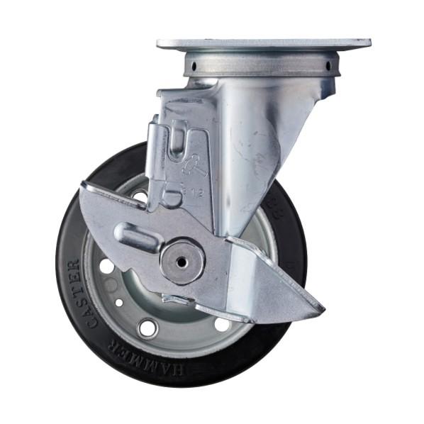 ハンマーキャスター トータルロック 自在 SP付 ゴム車125mm 413S-R125TL 1点