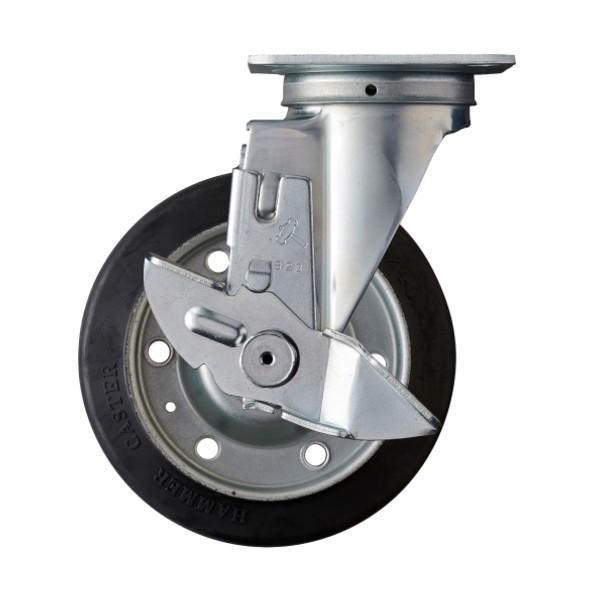 ハンマーキャスター トータルロック 自在 SP付 ゴム車150mm 413S-R150TL 1点