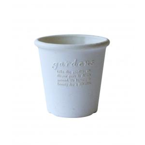 八幡化成 パピエ エコポット丸型 4号 ホワイト Φ12×12cm