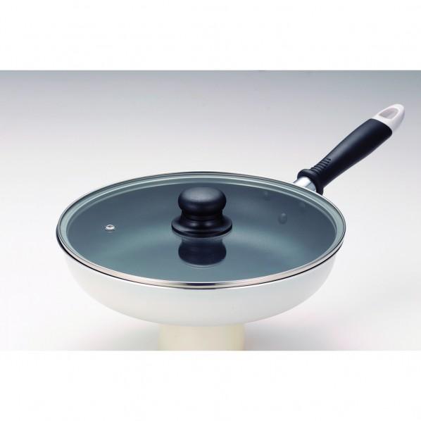 ヒロショウ カリーナ カ゛ラス蓋 フライハ゜ン 26cm CGF-26K 1個