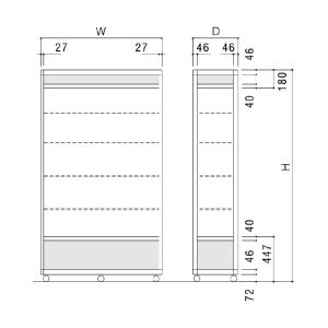 ハヤノ産業 エクシード ハイケースFL ブラッ...の詳細画像1