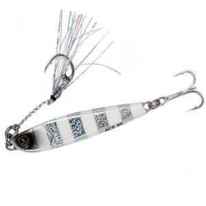 HAYABUSA ブッ飛びハイアピールジグ ジャックアイ エース FS415 シルバー青夜光ゼブラ 60g FS415-60-9 釣具 ルアー 釣り