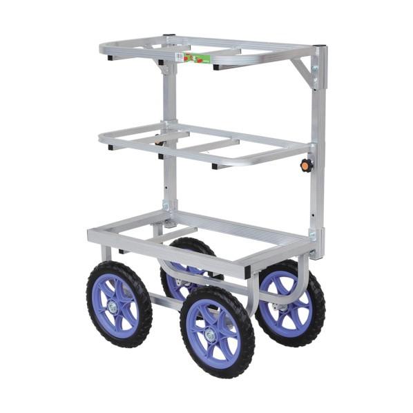 ※法人専用品※ハラックス 愛菜号運搬車いちご収穫用ワゴン3段タイプ(2段に変更可)アルミ製ハウスカー...