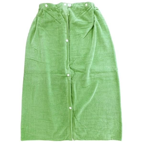 林 ラップタオル シャーリングカラー Lサイズ80cm グリーン 約80×120cm MN48610...