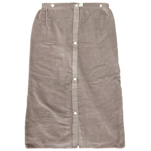 林 ラップタオル シャーリングカラー Lサイズ80cm グレー 約80×120cm MN486129...