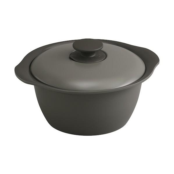 アイリスオーヤマ 104155 無加水鍋 24cm チャコールグレー MKS-24-H 1点