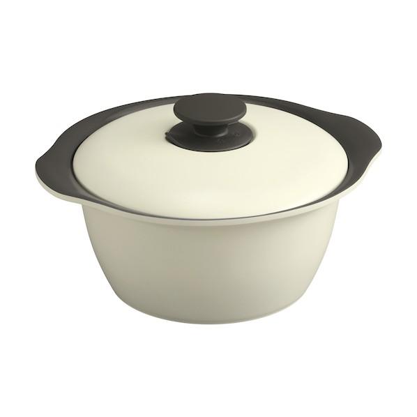 アイリスオーヤマ 104157 無加水鍋 24cm ディープアイボリー MKS-24-IV 1点