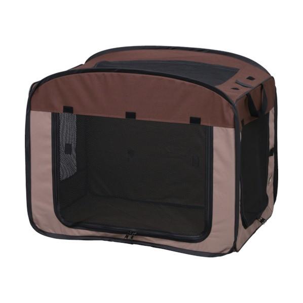 アイリスオーヤマ 折りたたみソフトケージLサイズ ブラウン POSC-800A