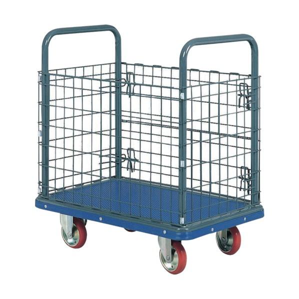 ※法人専用品※石川製作所 アイケー プレス製運搬車 金網付台車 207