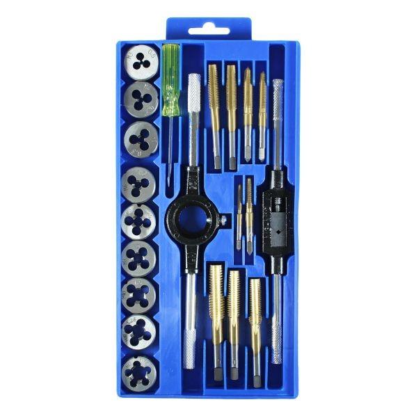 iHelp チタンコートタップ&amp;ダイスセット 21pcs H26cm×W12.2cm×D2.2cm ...