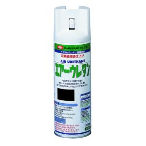 イサム塗料 エアーウレタン/アクリルウレタンスプレー(2液タイプ) ブラック 315ml